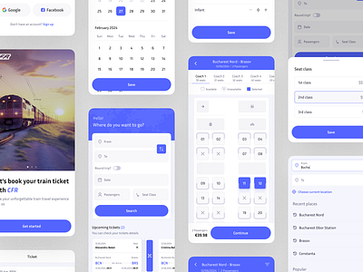 Romanian railways Redesign (CFR) mobile app design mobile design railways railways mobile app design train ui design ui ux design us design