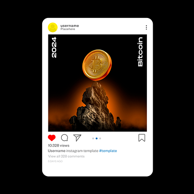 Bitcoin | Graphic Instagram post | Photoshop project animation branding design graphic design illustration logo motion graphics ui ux vector