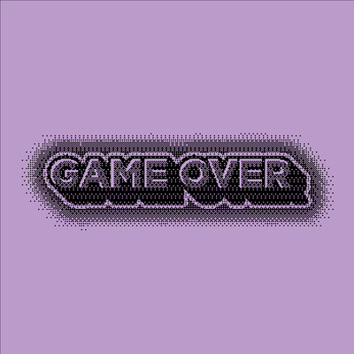 Bitmap Text Effect branding font game game over gamer graphic design illustration illustrator logo poster print typography ui vector violet