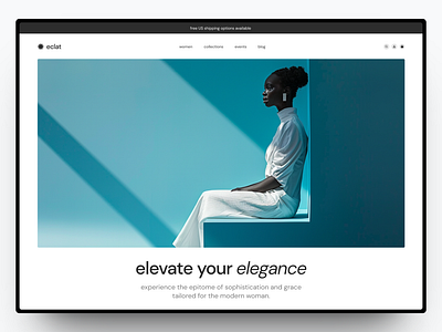 eclat - Minimal Fashion Store Website branding design ecommerce fashion graphic design landing page shopify store ui web design website