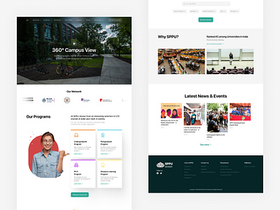 SPPU Website Redesign - UX Design Case Study app design clean clean ui educational website minimal ui modern modern ui ui university website ux design visual website website design