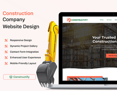 Constructify | Website Design for Construction Company design ui uiux w web web design wordpress