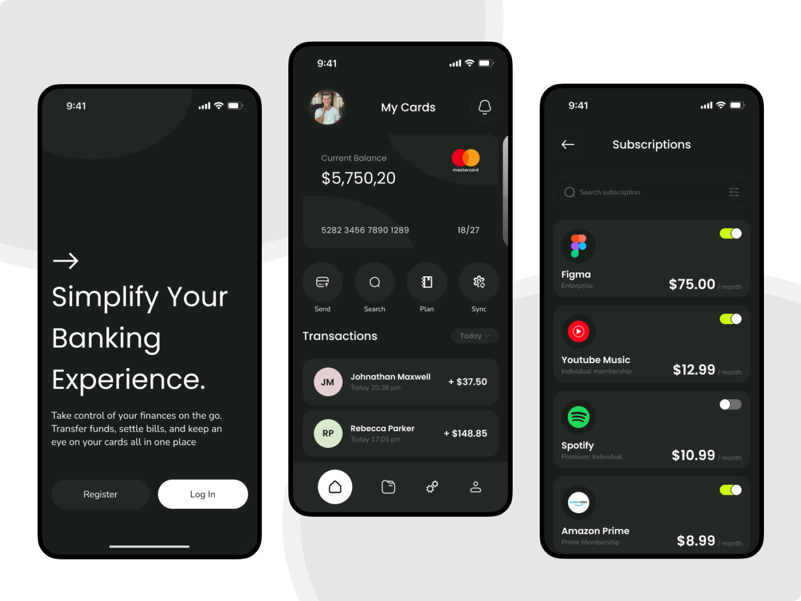 Example of Mobile Banking App