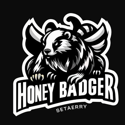 Honey Badger minimalist logo design animal branding design graphic design illustration logo logo design typography ui ux vector