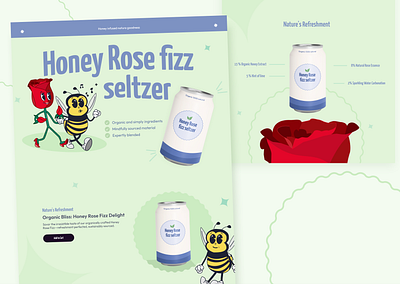 Rose and Bee Vector Illustration branding challenge design illustration ui