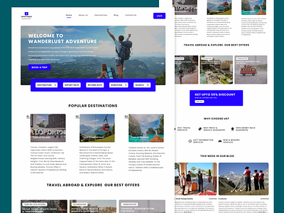Website Design - Journeys Wanderlust adobe xd figma landing page sketch ui ui ux design ux web design website design