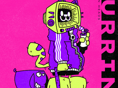 Furrin - Character Design adobe illustrator cartoon cartoon character cat character design elephant funny illustration original character screen silly soda can storytelling swiss vector wacom