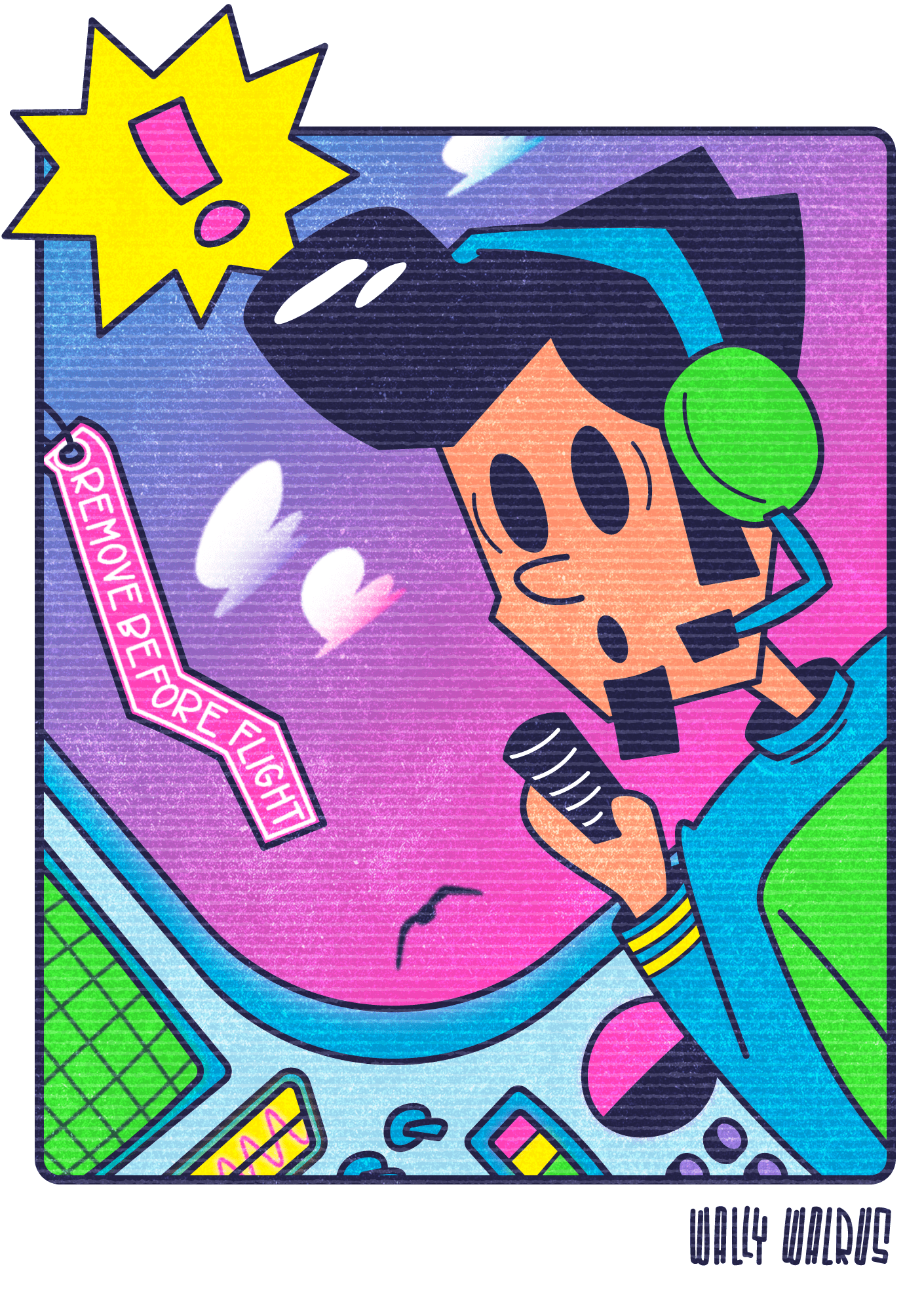 Smi the Pilot - Character Design adobe illustrator cartoon cartoon character character design funny illustration oops original character pilot portrait shock silly storytelling surprise swiss vector wacom
