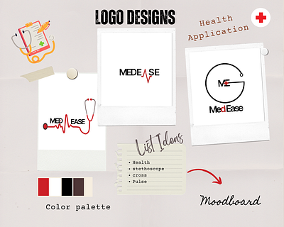 Logo ideas for Med Ease Health App graphic design logo