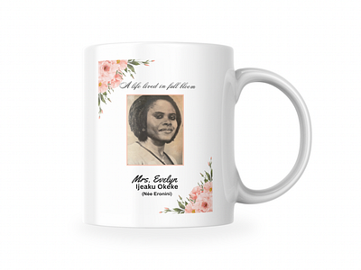 Mug mock-up for my late Grandma’s funeral