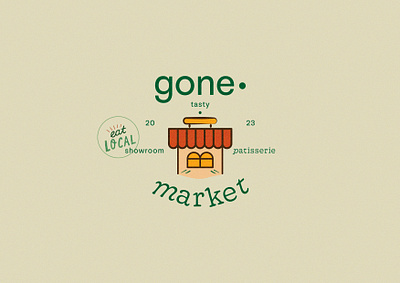 Gone Market Logo Design branding design graphic design illustration logo market retro typography ui ux vector