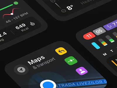Location and Weather apple dark graphic design ios iphone widget