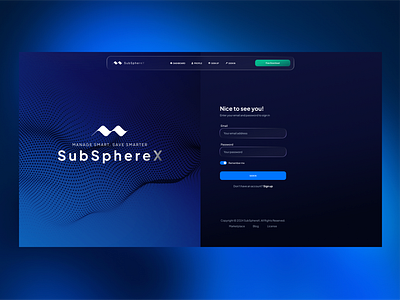 Subsphere_ Sign in Screen branding graphic design logo sign in page ui ux