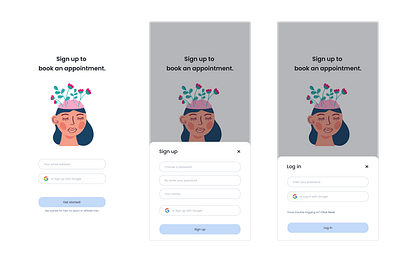 Mobile sign up form app ui ux