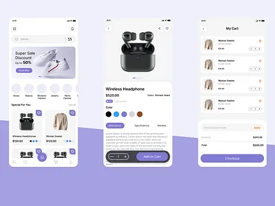 UI/UX E-commerce sample - redesign app branding clean app design clear design design find home app flat design home page illustration mobile app mockup ui ui design uidesign ux design