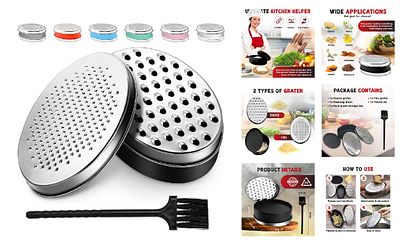 Amazon Listing Images for Cheese Grater amazon amazon listing images amazon product graphic design infographic images product design