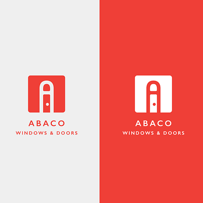 Logo for a Doors and Windows Company branding design doors graphic design logo red small business windows