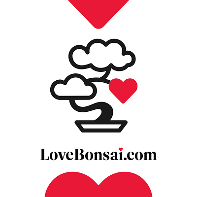 Logo Design for a Bonsai & Pots Company black and red logo bonsai branding flowers gardening graphic design logo