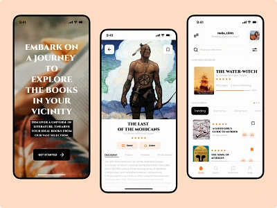 Book Reading App book app book reading app mobile app ui design ux design