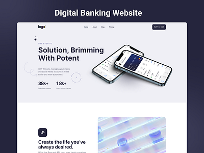 Banking-SAAS Application application bank banking business finance money saas uiux web design website