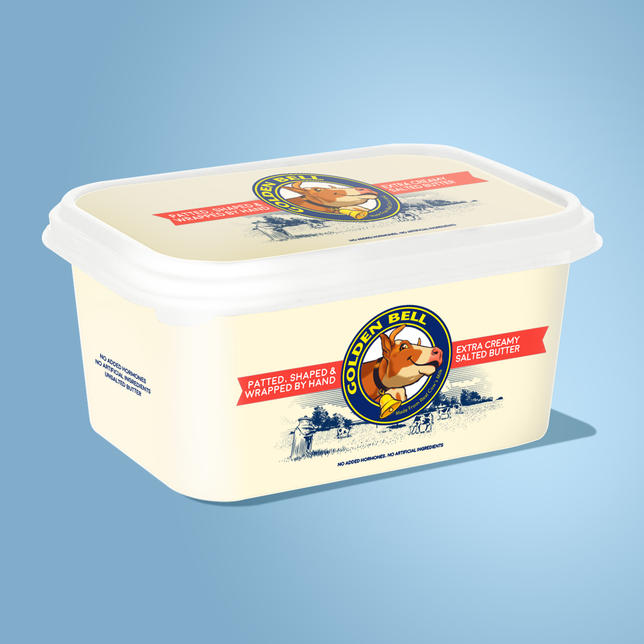 Golden Bell Butter brand branding butter design food graphic design illustration vector