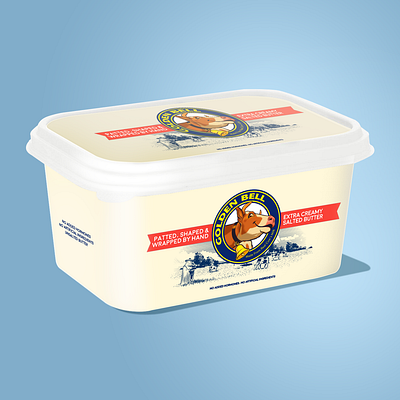 Golden Bell Butter brand branding butter design food graphic design illustration vector