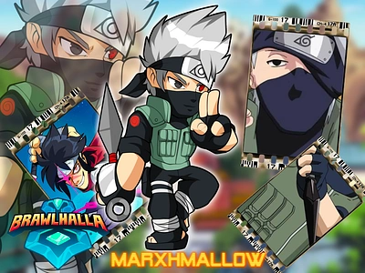 Brawlhalla: Kakashi Hatake (Naruto) 2d fighting brawlhalla character design fighting game illustration kakashi hatake naruto ninja