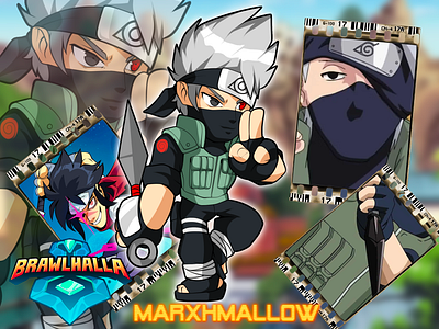 Brawlhalla: Kakashi Hatake (Naruto) 2d fighting brawlhalla character design fighting game illustration kakashi hatake naruto ninja