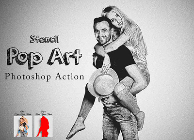 Stencil Pop Art Photoshop Action manipulation