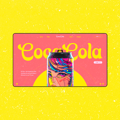 Coca-Ccola Retro Website Concept cocacola futuristicwebsite modernwebsite rebranding retrowebsite