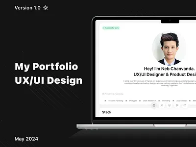 My UX/UI Designer Portfolio Webiste Version 1.0 cambodia design free copy free resouce graphic design khmer portfolio ui ux uxui website design