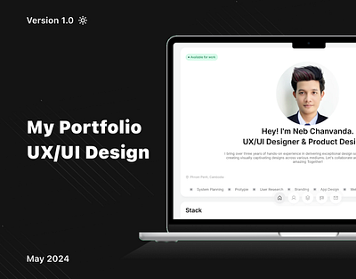 My UX/UI Designer Portfolio Webiste Version 1.0 cambodia design free copy free resouce graphic design khmer portfolio ui ux uxui website design