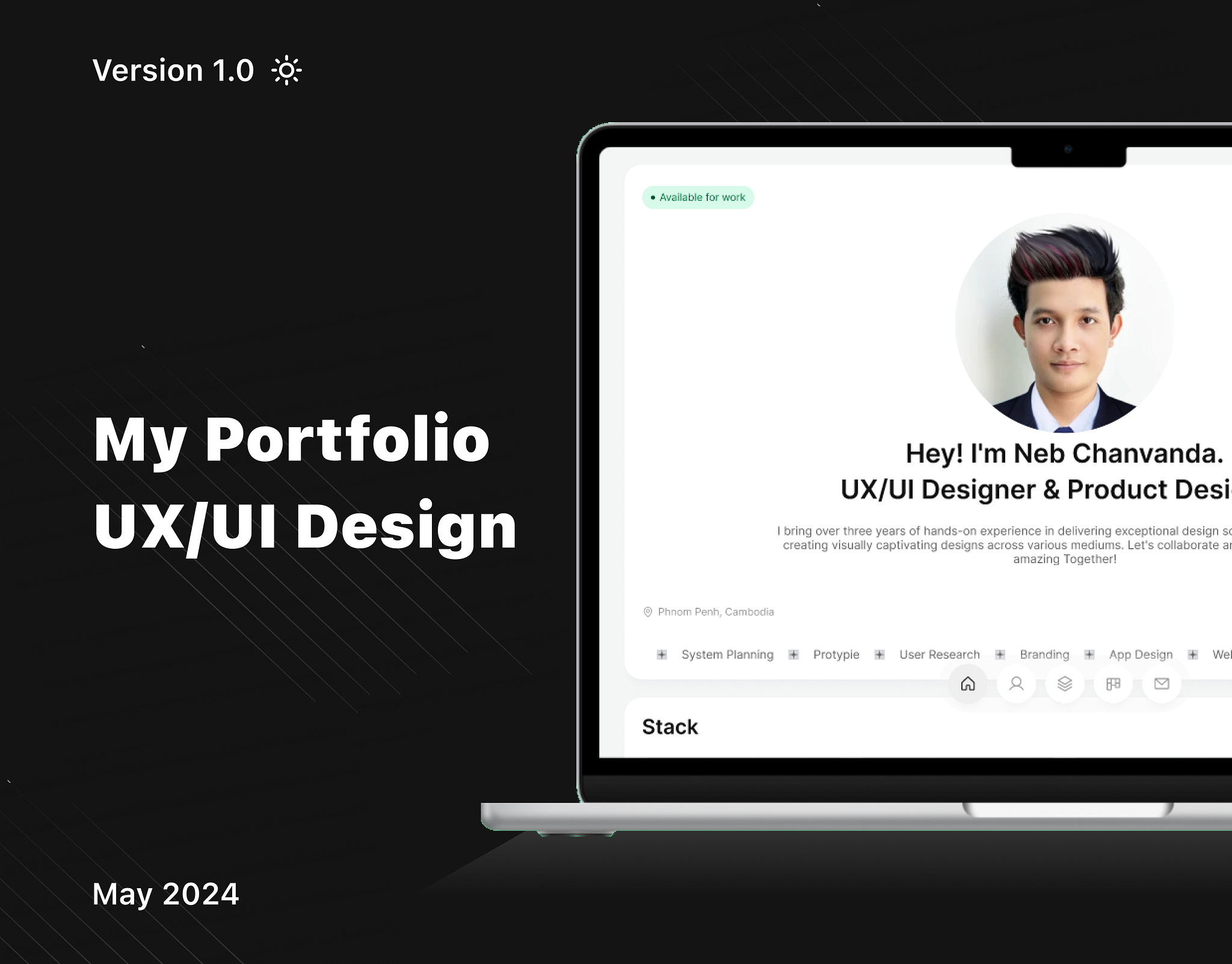 My UX/UI Designer Portfolio Webiste Version 1.0 by Neb Chanvanda on ...