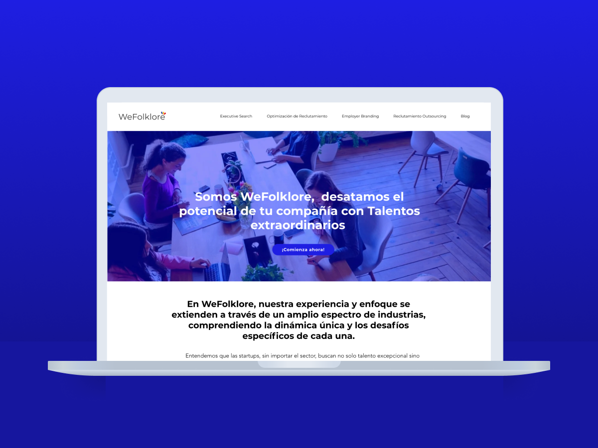 WeFolklore Recruitment Agency ux ui wix