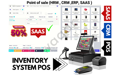 provide the point of sale pos with stock management system crm erp inventory inventory system point of sale pos saas