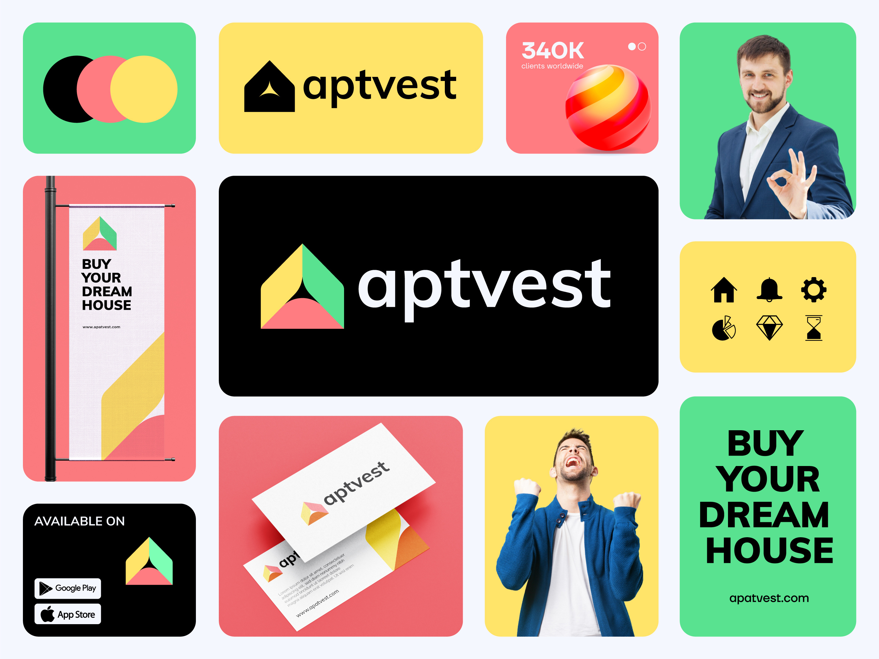 apatvest- Real Estate Branding apartment brand identity branding business company construction branding design ecommerce home logo illustration logo logo design logo designer logo for sale modern logo property real estate branding symbol unused logo visual identity