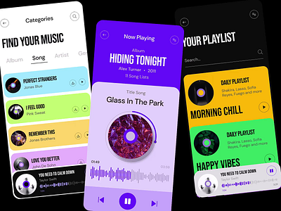 Music app design mobile app app design app designer mobile mobile app modern app music music app music app design song app songs spotify app tune app ui animation ui designer