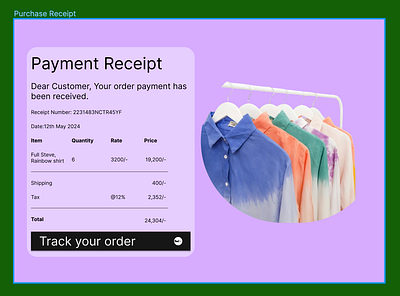 Daily UI 17 Purchase Receipt creative design interface design mobile design ui design user experience ux design web design