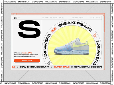 Sneakerbaas - E-commerce Redesign Concept animation e commerce online store redesign sneakers ui uxui website