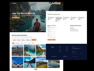 UI Design exploration for Travel Web art branding desainweb desi design graphic design illustration logo product design ui uiu uiux webdesign