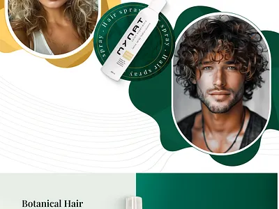 Haircare products graphic design ui
