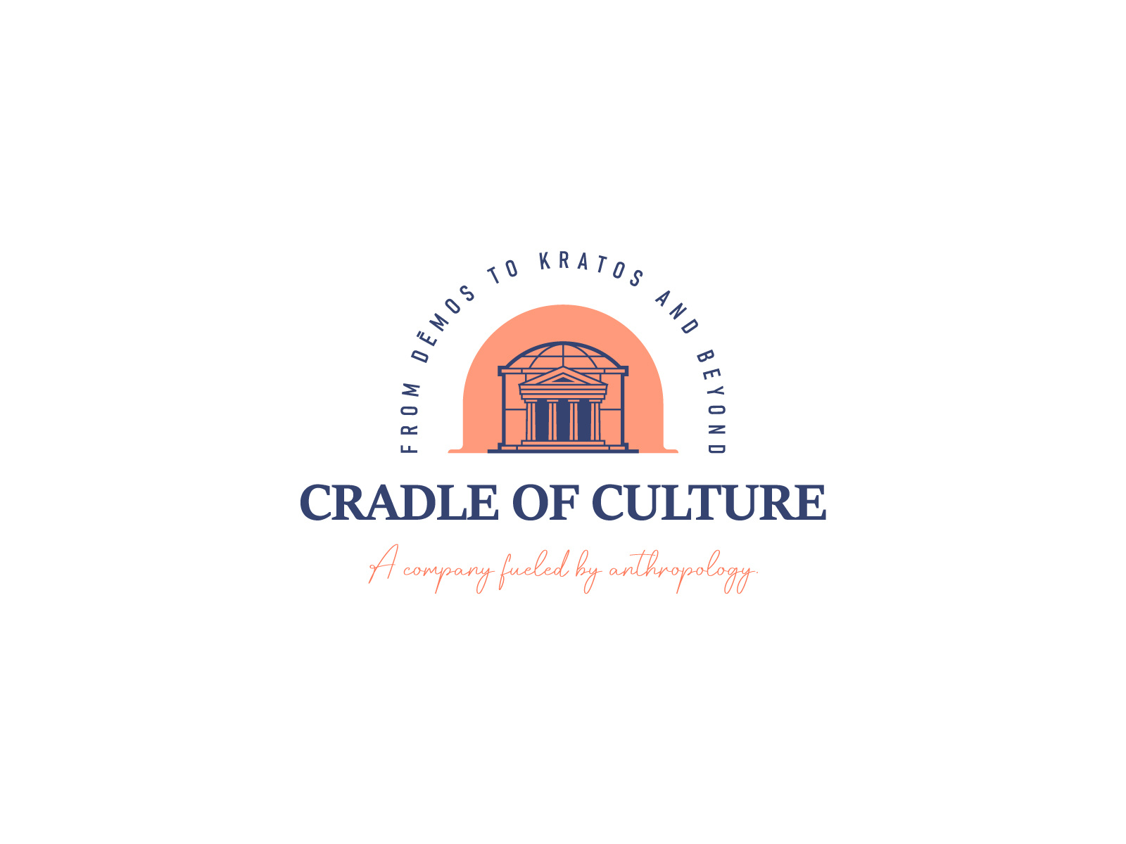 Cradle of Culture - Logo anthropology branding cradle culture graphic design logo mark repa mixed typography mrr mrr brand identity design pantheon recycled work refurbished logo vector