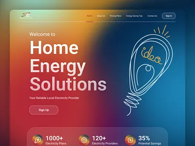 Electricity Provider Website Design deregulated energy design electricity energy green energy landing page minimal design page renewable energy sustainable energy ui ui designer uiux ux ux deigner web web design web page website website design