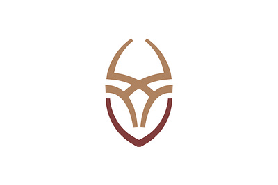Shield Antelope Logo animal antelope deer design exclusive face frame front head horn illustration line logo minimal minimalist modern monogram sale shield simple