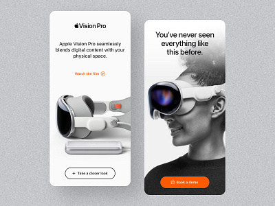 Apple Vision Pro App UI Exploration app design apple apple vision pro interaction design ios design mobile app product design ui animation ui design user interface ux design visual design
