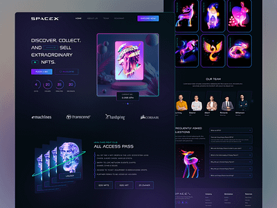 NFT Website blockchain crypto dark design design landing page nft nft landing page nft website web design website website design