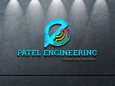 Patel Engineering Logo Design (Sold) animation brand logo graphic design icon design logo branding logo design ui ux design
