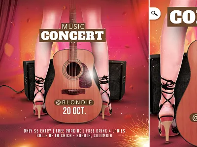 Music Party Flyer album club cover event