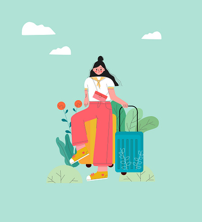 Jeni on Vacation illustration