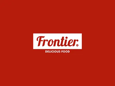 Frontier Company Food Wordmark Logo animation branding company design food graphic design logo motion graphics typography vector wordmarklogo